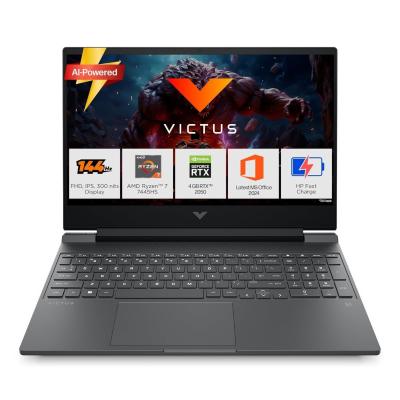 HP Victus, AMD Ryzen 7 7445HS, 4GB RTX 2050, 16GB DDR5 512GB SSD, FHD, 144Hz, 300 nits, IPS, 15.6''/39.6cm, Win11, M365* Office24, fb3123AX, Backlit, Gaming Laptop